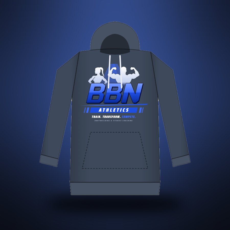 Blue Jean BBN Athletics hoodie, front