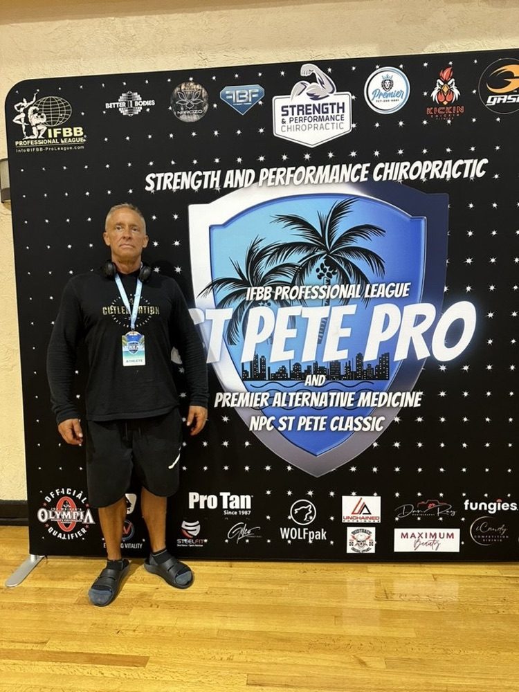 Nick at the St. Pete Pro backdrop