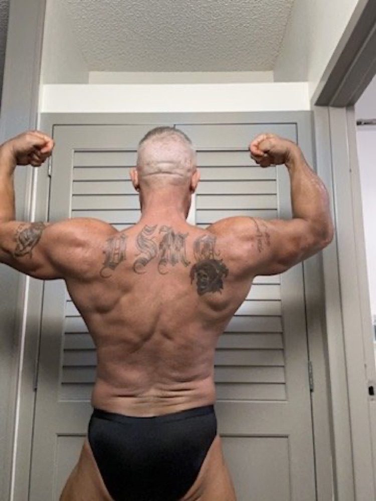 Back double biceps, show morning